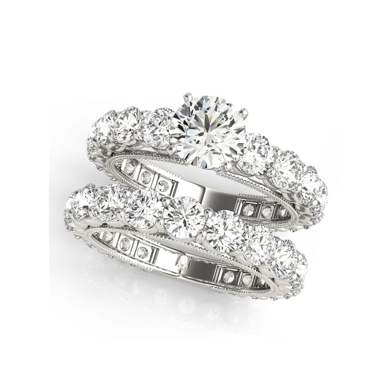 0.8 Carat Moissanite Diamond Ring Sets