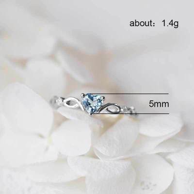 Huitan Simple Heart Ring Female Cute Finger Rings Romantic Birthday Gift For Girlfriend Fashion Zircon Stone Jewelry