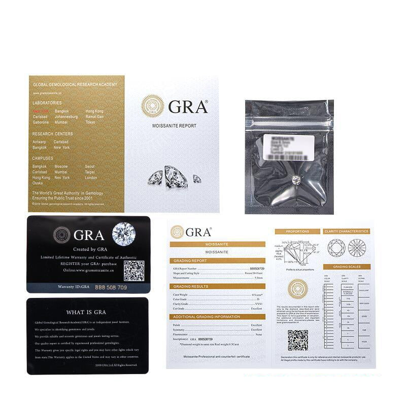 0.8 Carat Moissanite Diamond Ring Sets