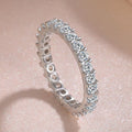 CC Rings For Women Silver Color Cubic Zirconia Ring White Stone Trendy Jewelry