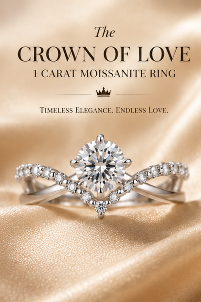 The Crown Of Love | 1 Carat Premium Moissanite Ring