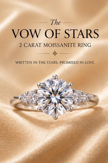 The Vow Of Stars | 2 Carat Premium Moissanite Ring
