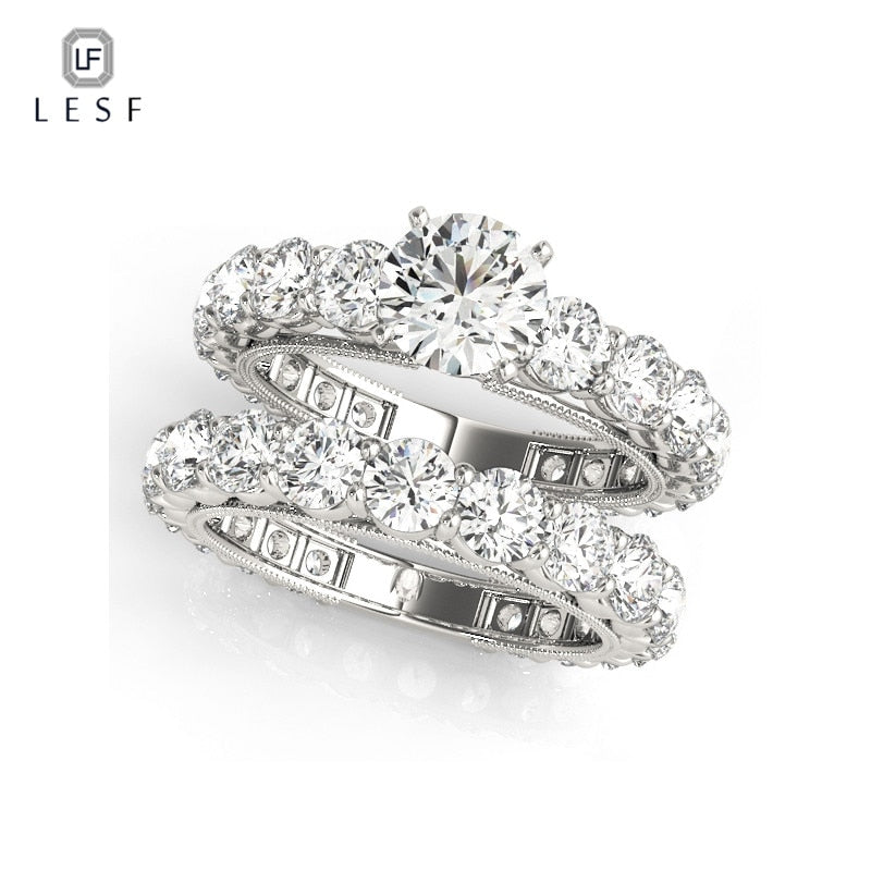 0.8 Carat Moissanite Diamond Ring Sets